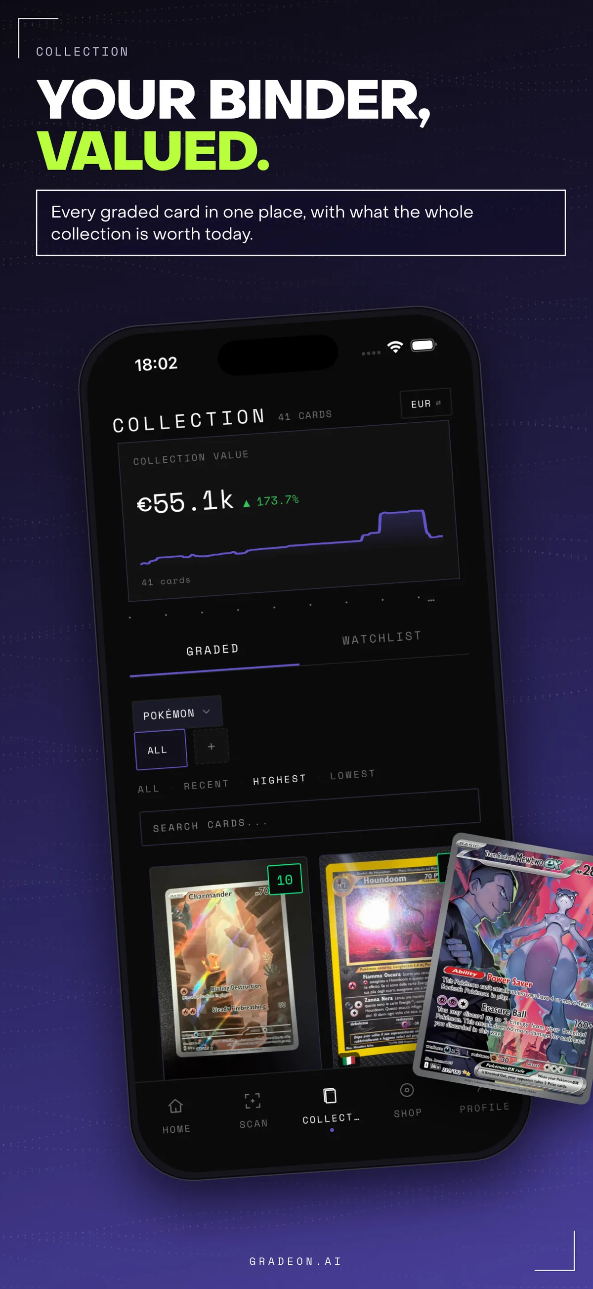 App Store screenshot of the collection with its running value.